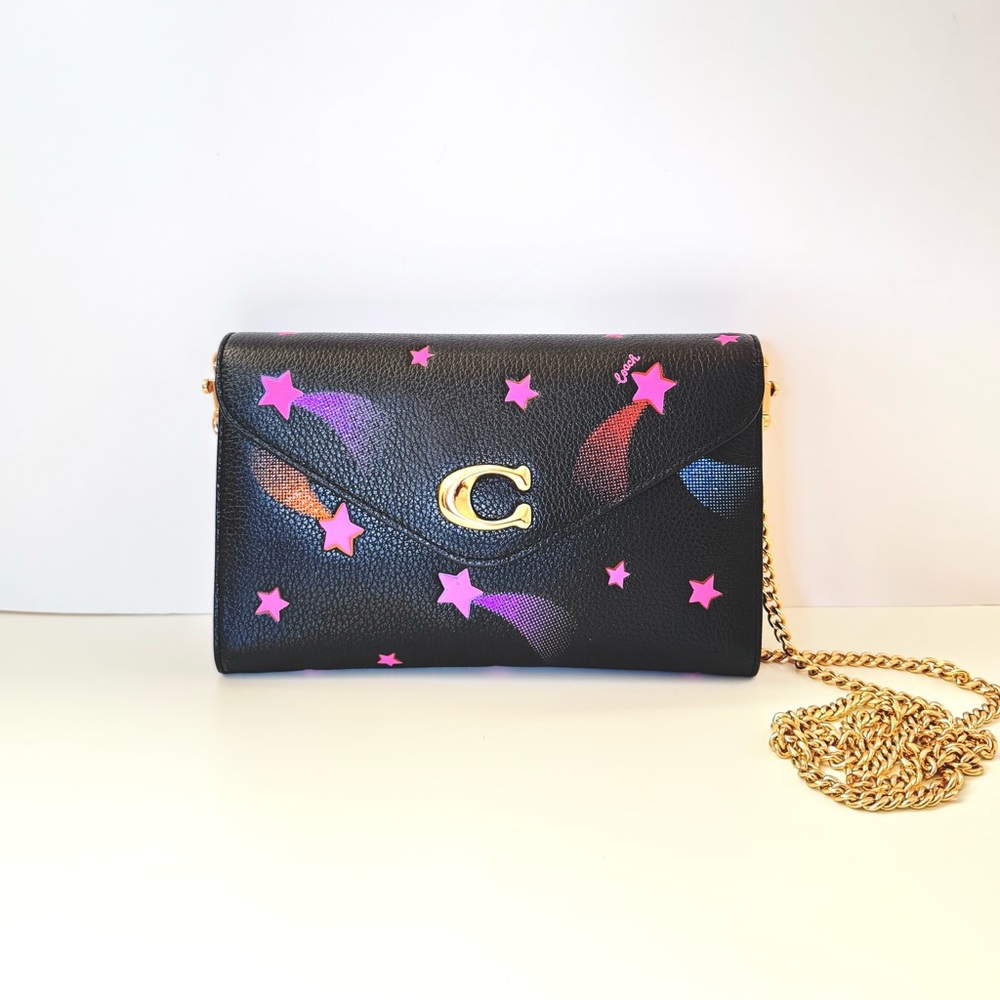 Coach Tammie Clutch Crossbody With Disco Star Print Convertible Bag